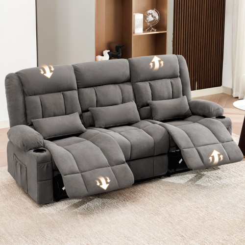 Manual reclining sofa 3 - sofa,